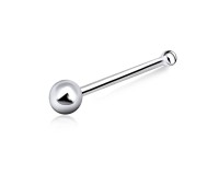 2mm Ball Shaped Bone Nose Stud Silver NSKD-62